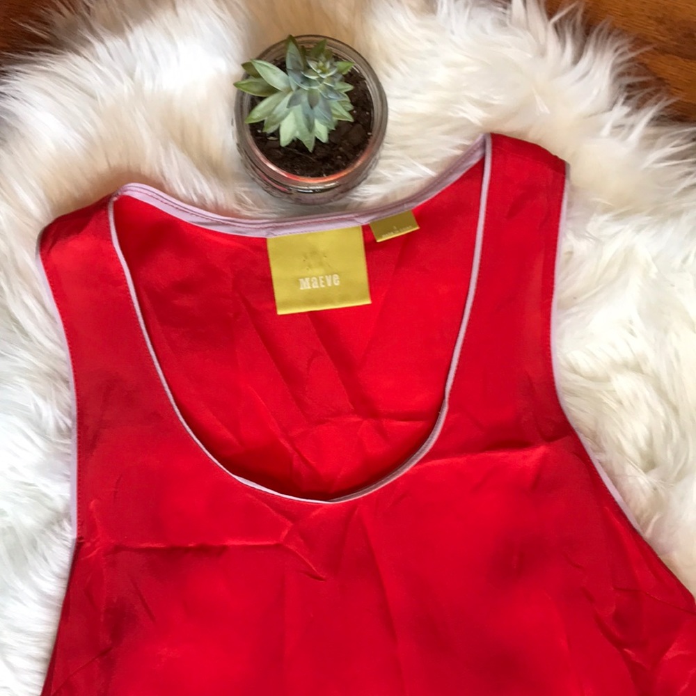 Anthropologie Maeve Silk Flowing Colorblock Cami - Picture 2 of 7